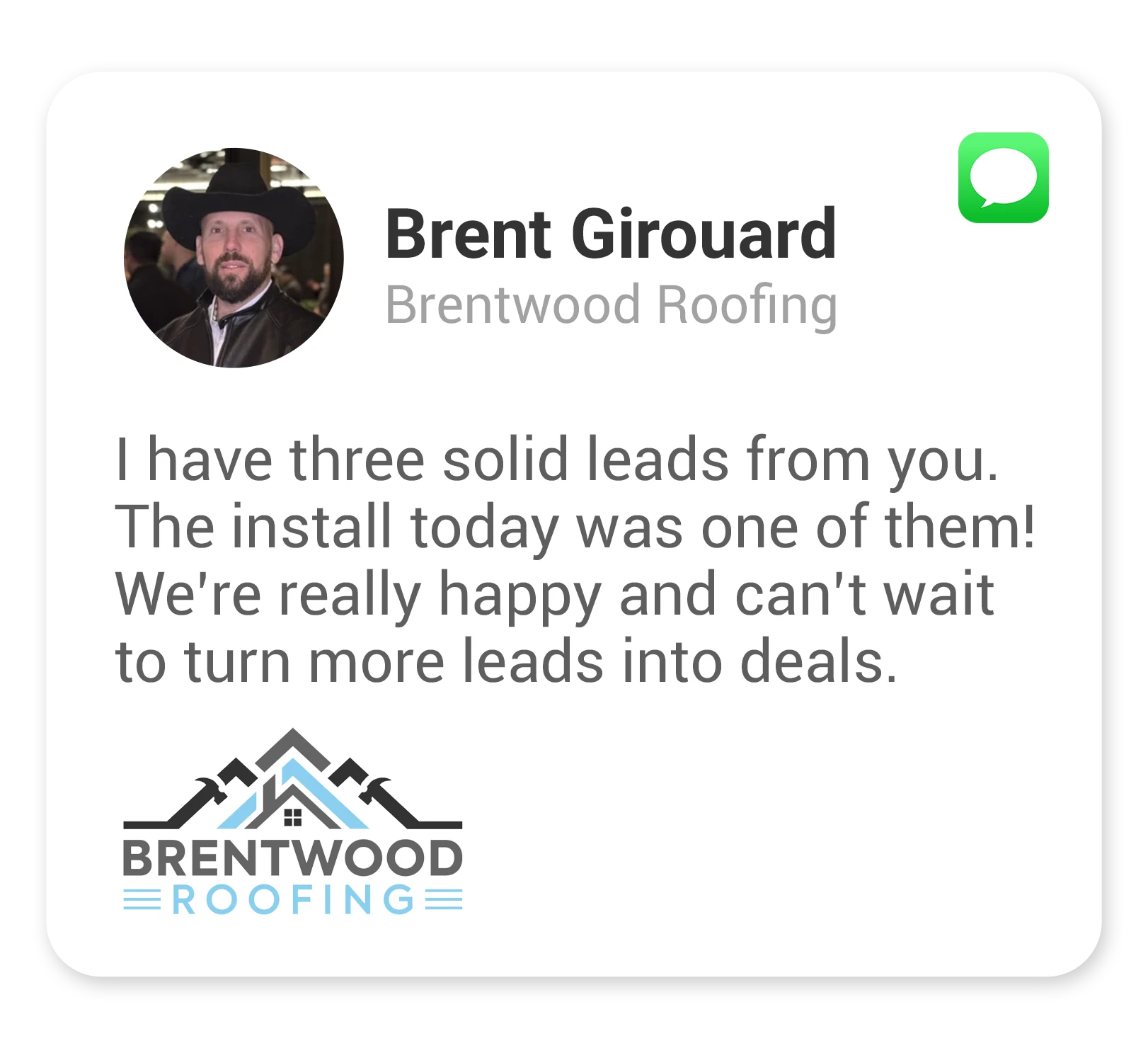 General Contractor Client Review from Brent Girouard