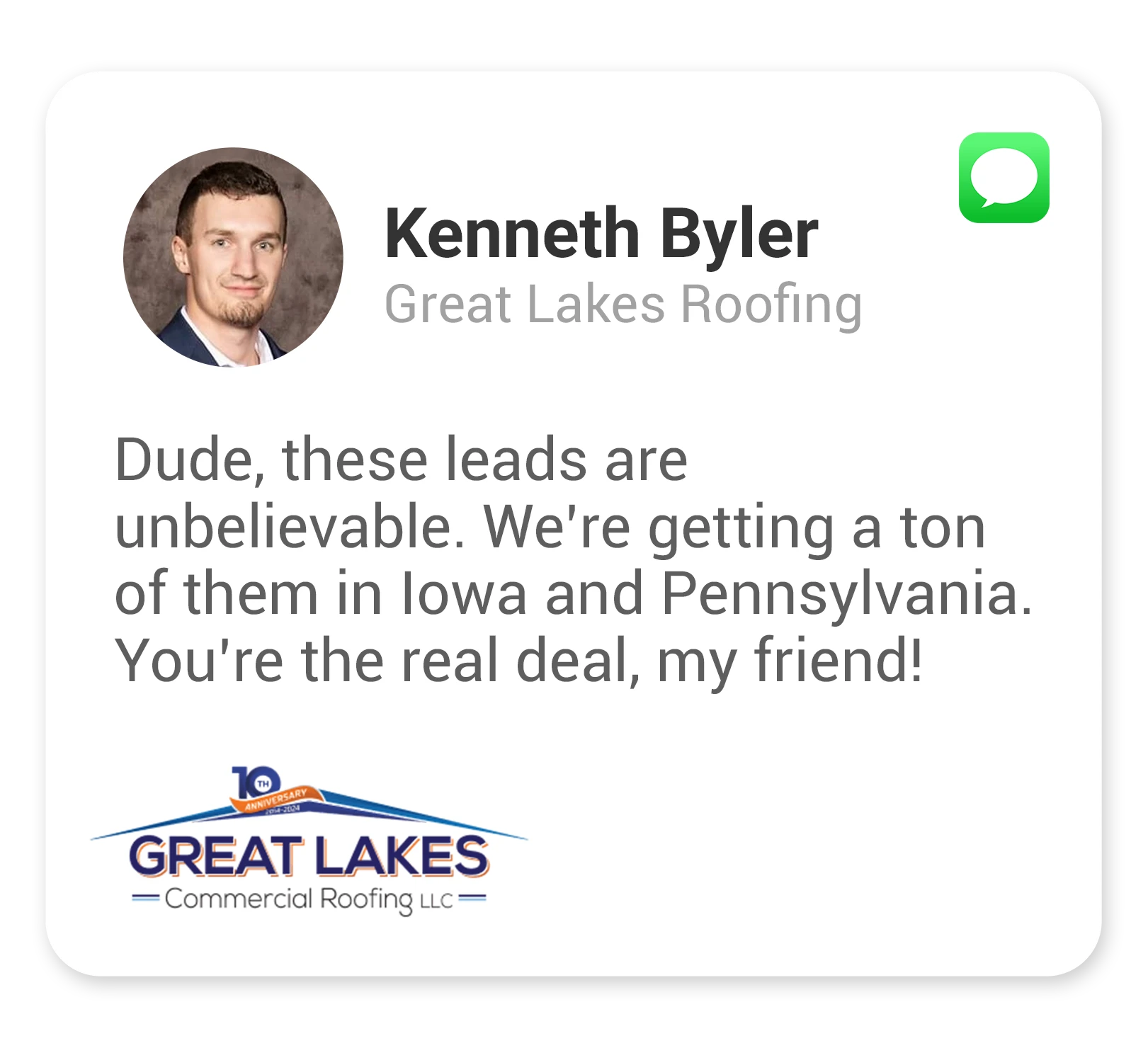 General Contractor Client Review from Keneth Byler