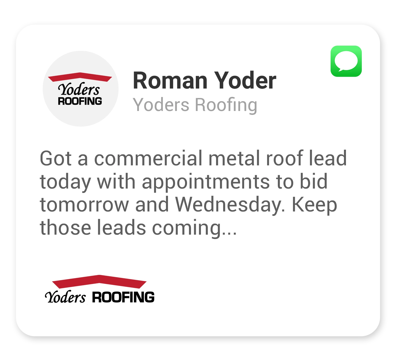 General Contractor Client Review from Roman Yoder